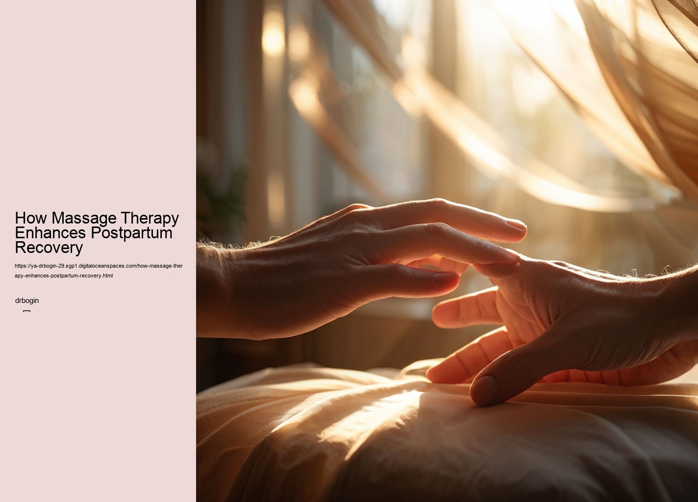 How Massage Therapy Enhances Postpartum Recovery