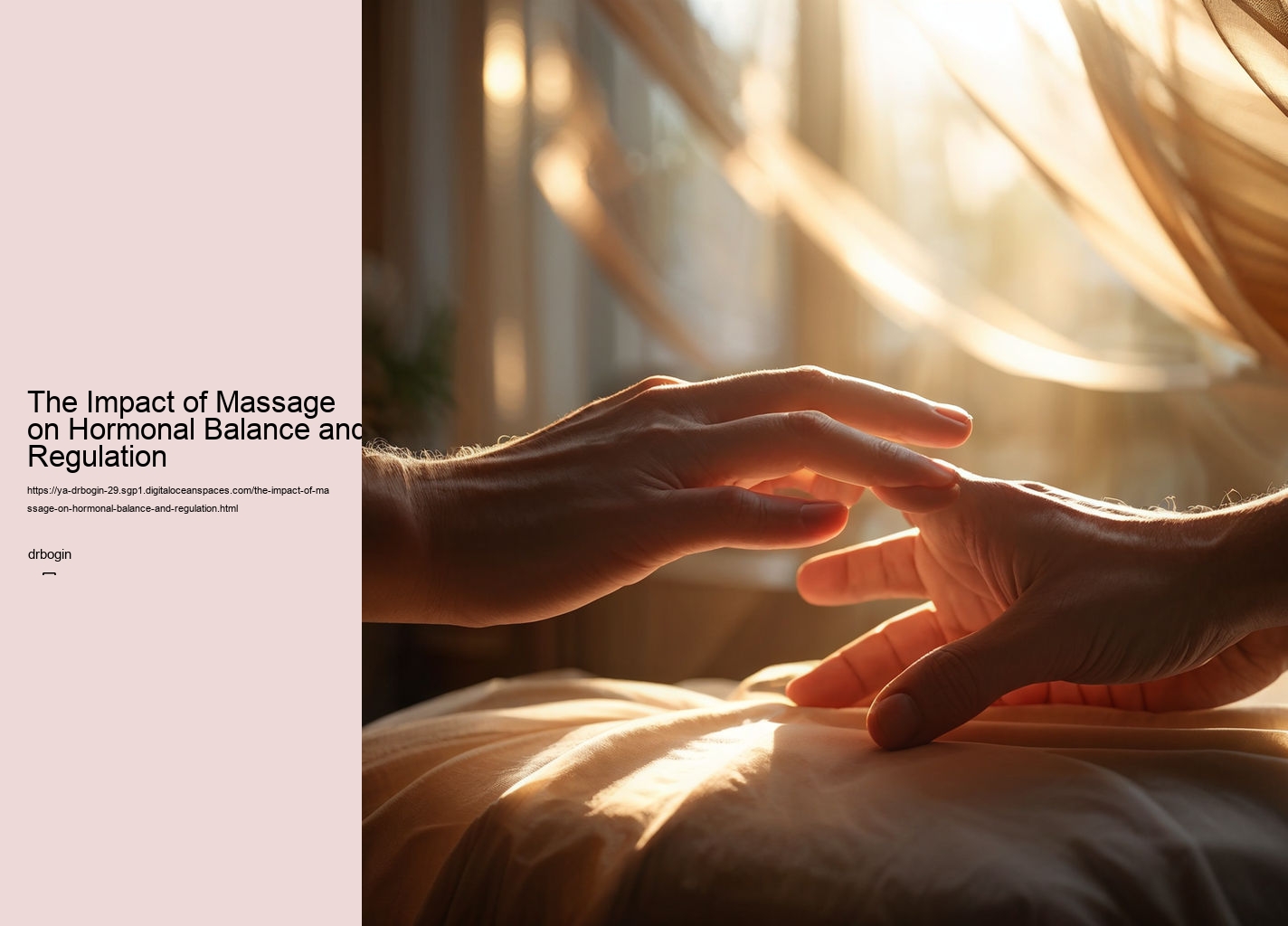 The Impact of Massage on Hormonal Balance and Regulation